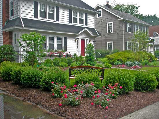 After - New Landscape Adds Light and Curb Appeal To a Traditional Home