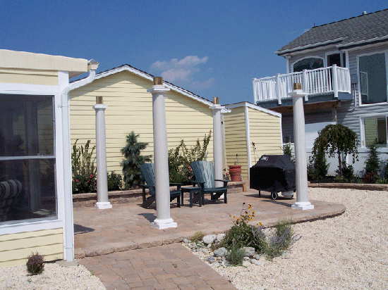 Pergola with Columns Installed